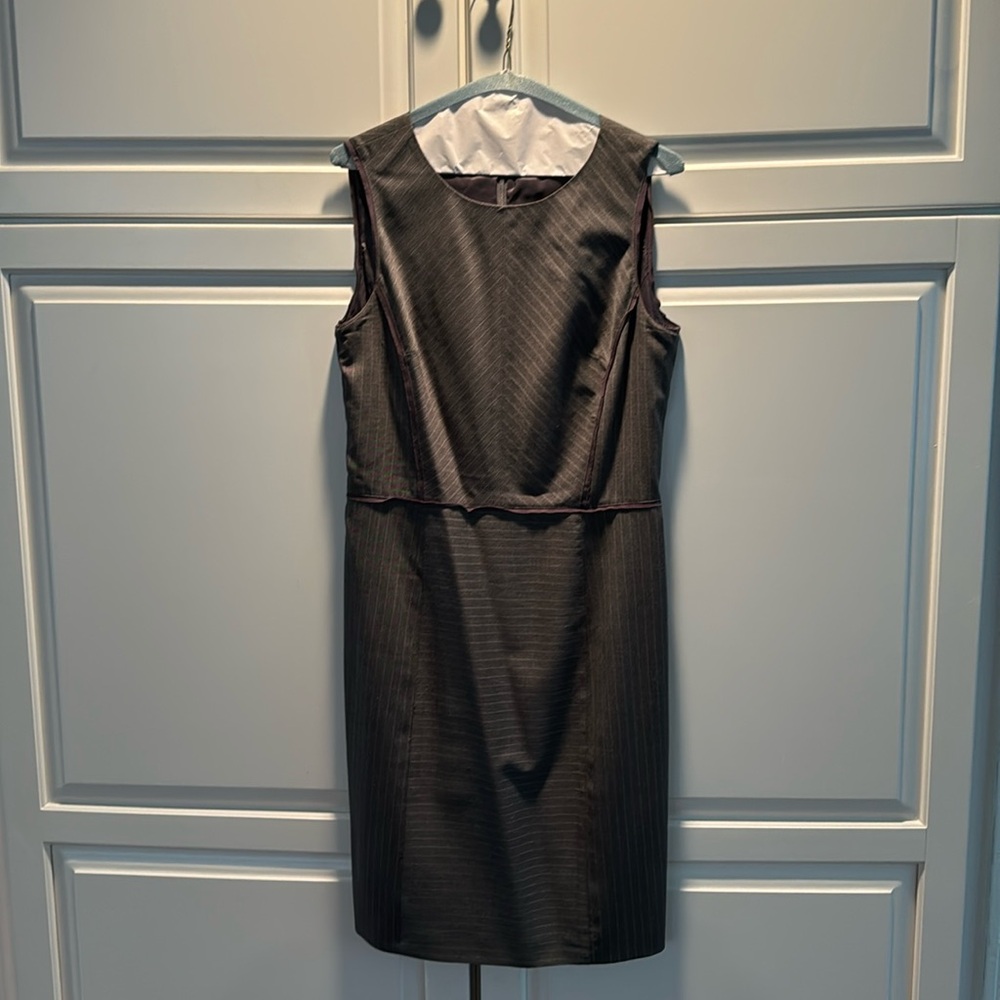 Brooks brothers grey pinstripe dress